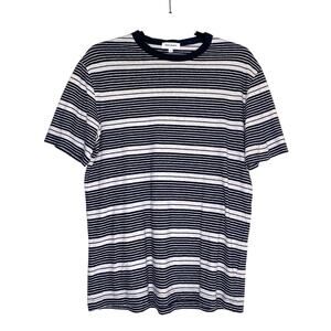 Norse Projects Johannes Sunbleached Stripe T-Shirt in Dark Navy Size XS